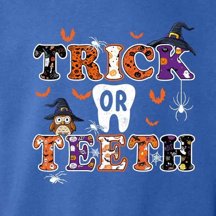 Trick Or Teeth Dental Squad Gift Halloween Dental Costume Gift Toddler Hoodie