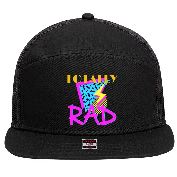 Totally Rad Retro 90's 7 Panel Mesh Trucker Snapback Hat