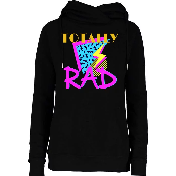 Totally Rad Retro 90's Womens Funnel Neck Pullover Hood