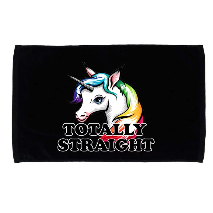 Totally Straight Unicorn Rainbow Microfiber Hand Towel