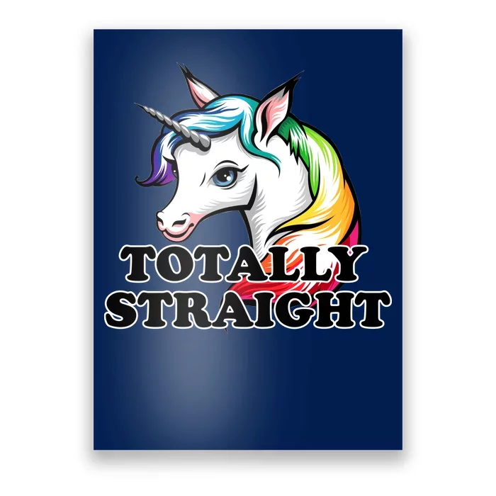 Totally Straight Unicorn Rainbow Poster