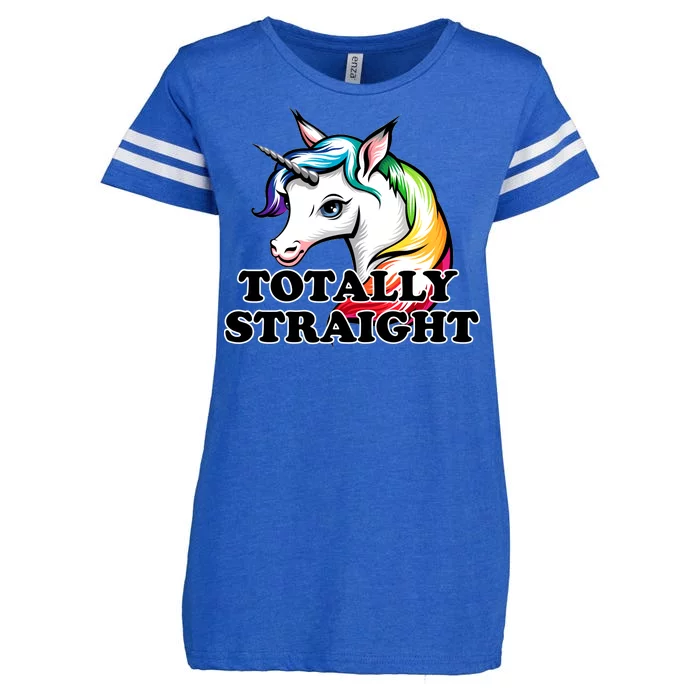 Totally Straight Unicorn Rainbow Enza Ladies Jersey Football T-Shirt