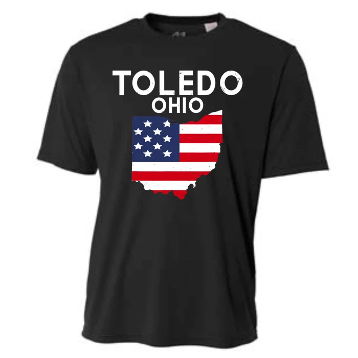 Toledo Ohio USA State America Travel Ohioan Cooling Performance Crew T-Shirt