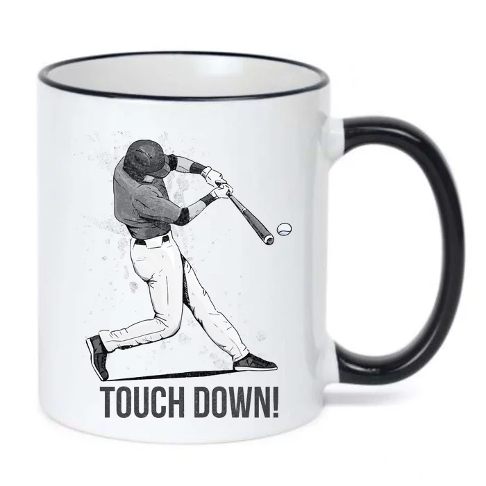 Touch Down Baseball Home Run Black Color Changing Mug