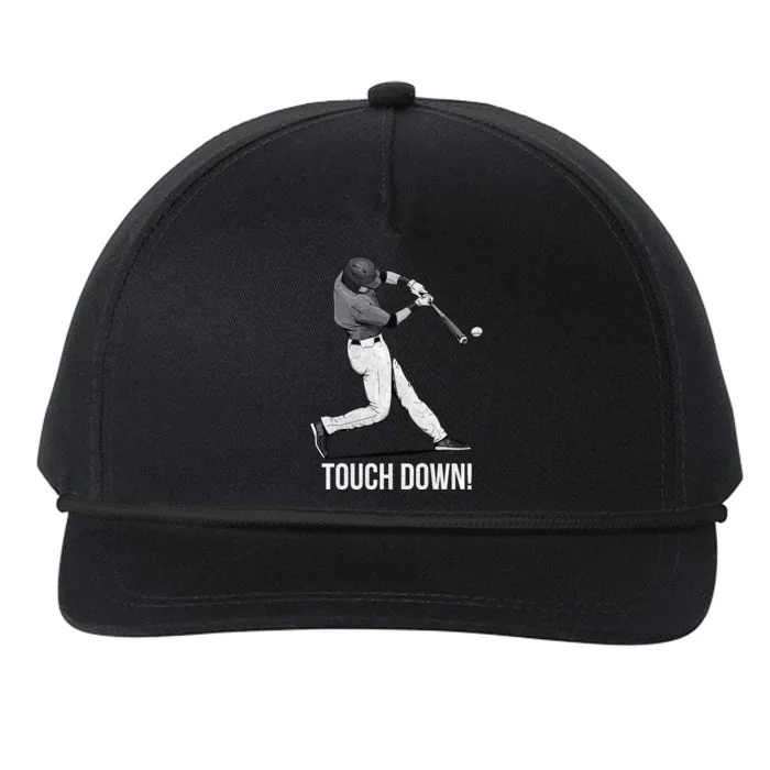 Touch Down Baseball Home Run Snapback Five-Panel Rope Hat