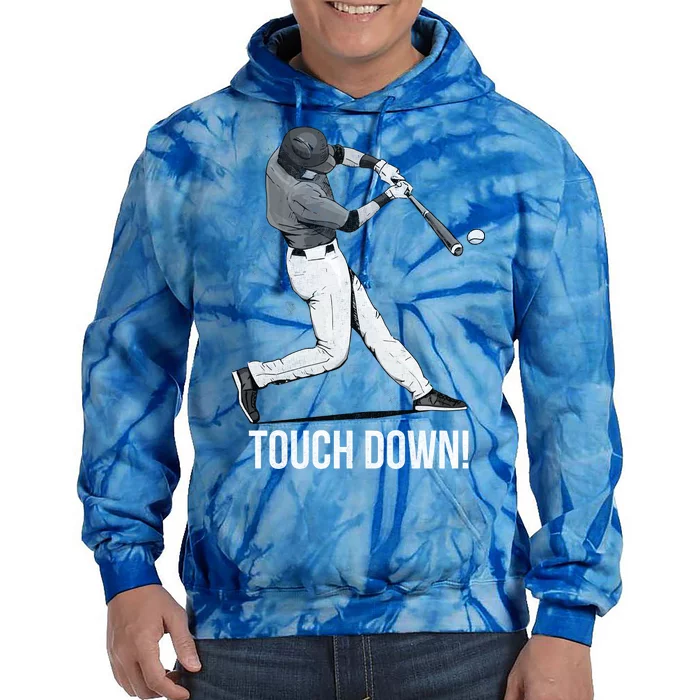 Touch Down Baseball Home Run Tie Dye Hoodie