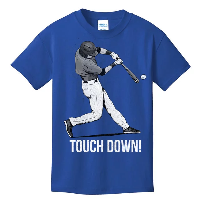 Touch Down Baseball Home Run Kids T-Shirt