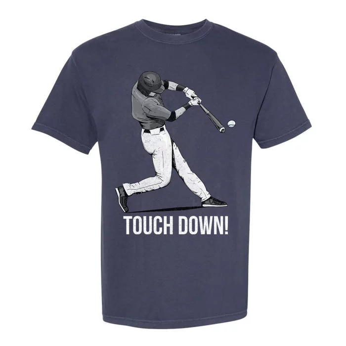 Touch Down Baseball Home Run Garment-Dyed Heavyweight T-Shirt