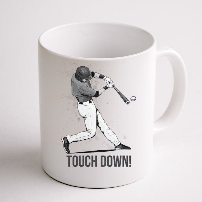 Touch Down Baseball Home Run Front & Back Coffee Mug