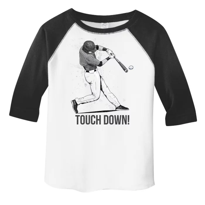 Touch Down Baseball Home Run Toddler Fine Jersey T-Shirt