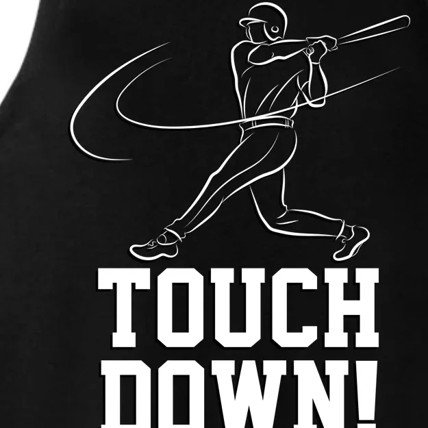 Touchdown Baseball Home-run Ladies Tri-Blend Wicking Tank