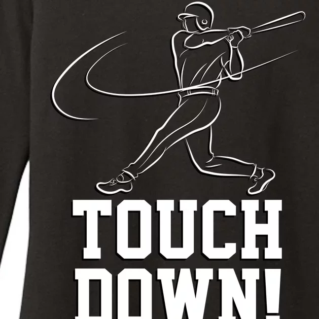 Touchdown Baseball Home-run Womens CVC Long Sleeve Shirt