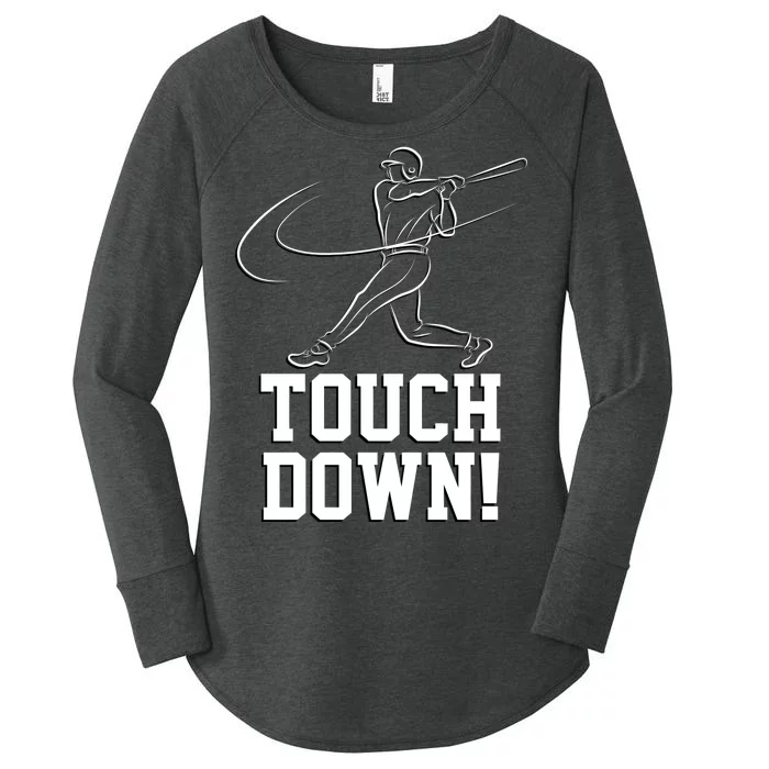 Touchdown Baseball Home-run Women's Perfect Tri Tunic Long Sleeve Shirt