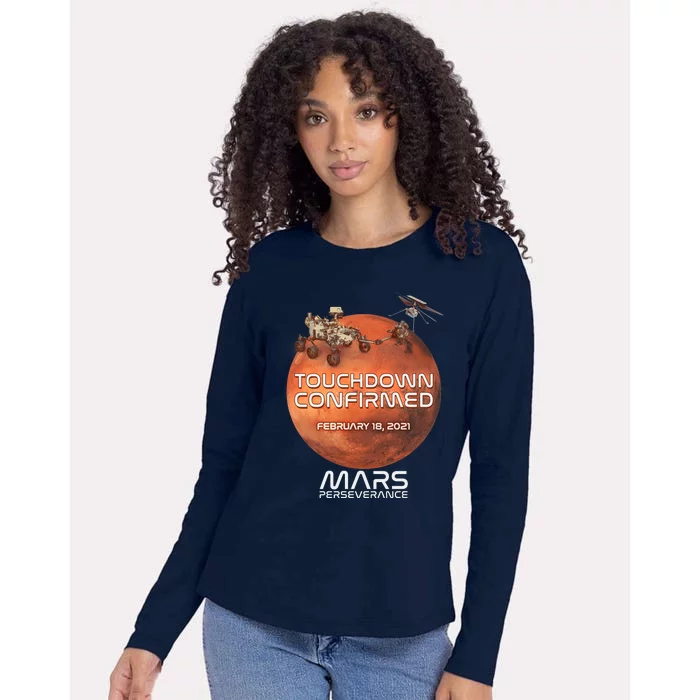 Touchdown Confirmed Mars Perseverance February 18 2021 Womens Cotton Relaxed Long Sleeve T-Shirt