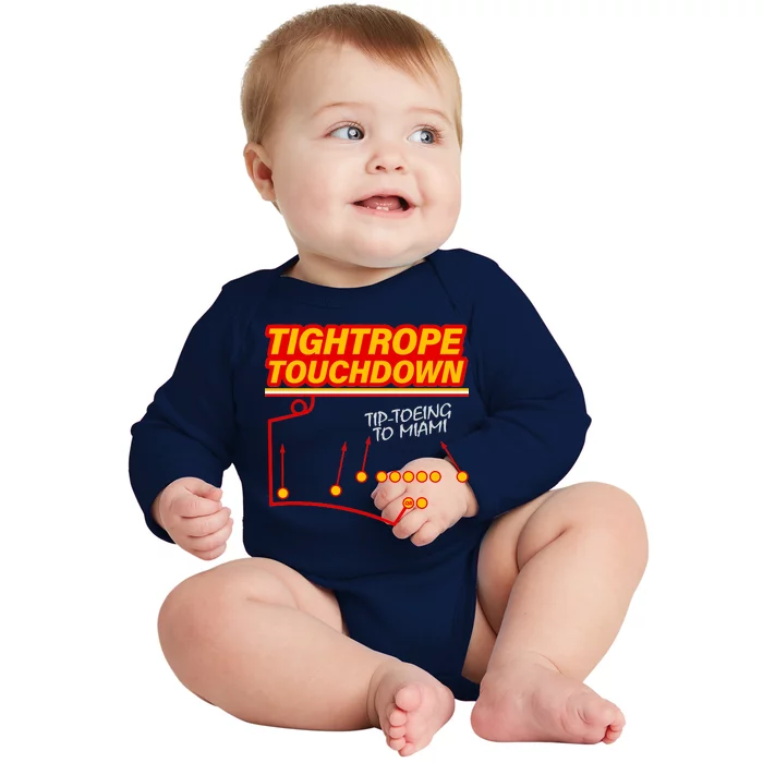 Touchdown Tightrope Baby Long Sleeve Bodysuit