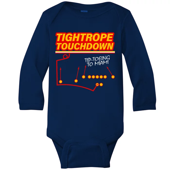 Touchdown Tightrope Baby Long Sleeve Bodysuit