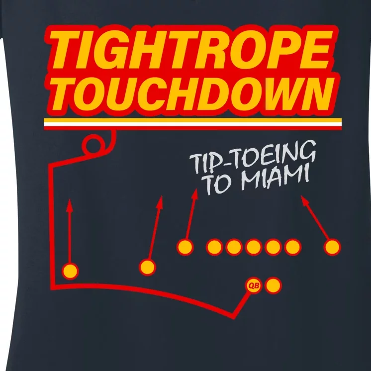 Touchdown Tightrope Women's V-Neck T-Shirt