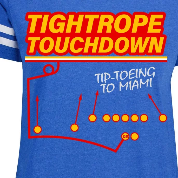 Touchdown Tightrope Enza Ladies Jersey Football T-Shirt