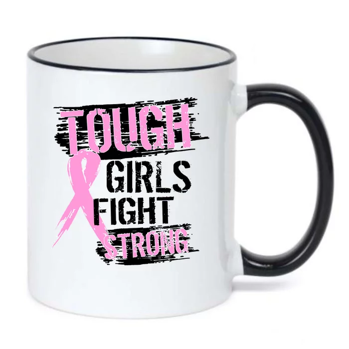 Tough Girls Fight Strong Breast Cancer Black Color Changing Mug