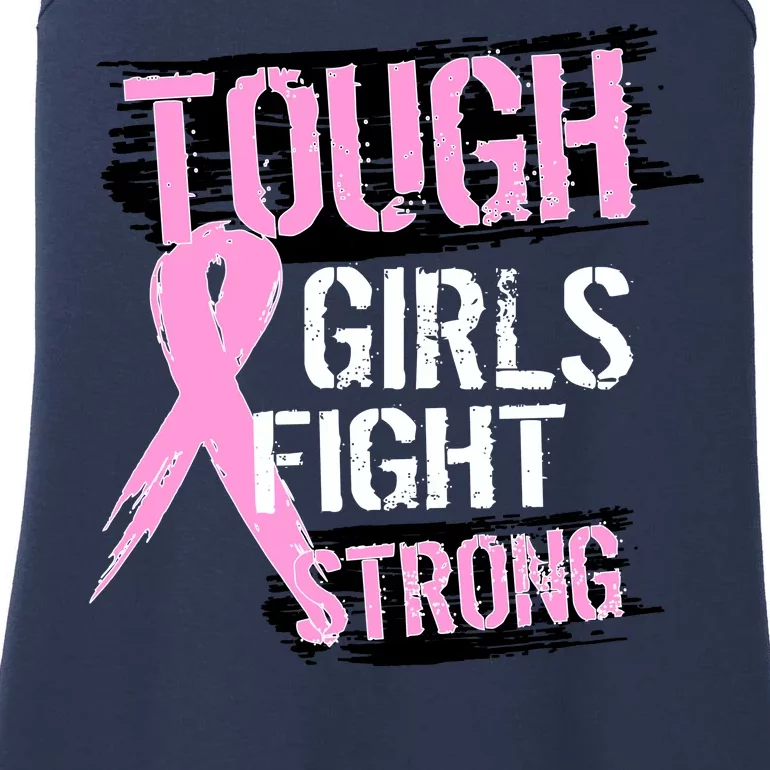 Tough Girls Fight Strong Breast Cancer Ladies Essential Tank