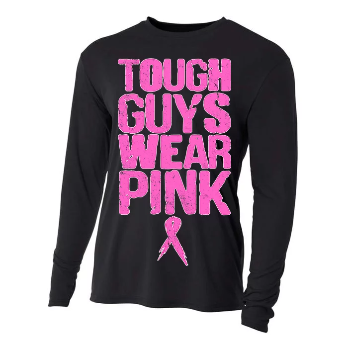 Tough Guys Wear Pink Breast Cancer Awareness Cooling Performance Long Sleeve Crew