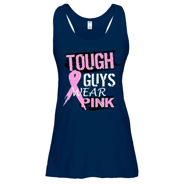 Tough Guys Wear Pink Cancer Ladies Essential Flowy Tank