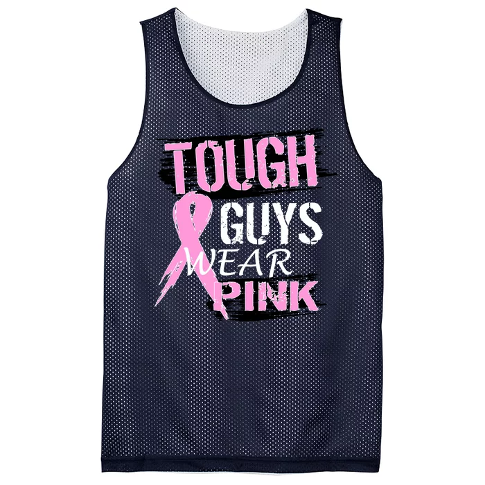 Tough Guys Wear Pink Cancer Mesh Reversible Basketball Jersey Tank