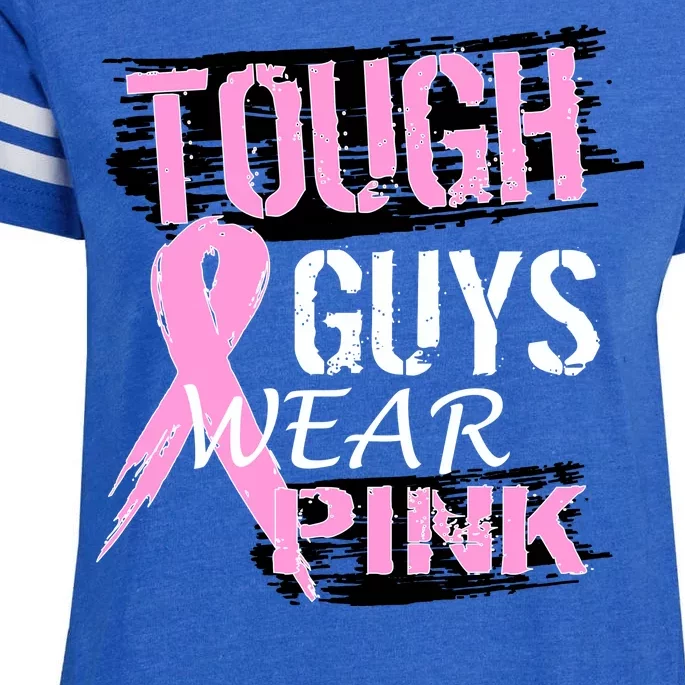 Tough Guys Wear Pink Cancer Enza Ladies Jersey Football T-Shirt