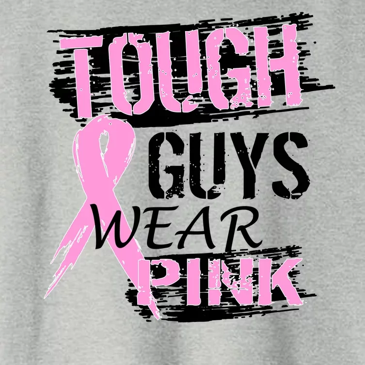 Tough Guys Wear Pink Cancer Women's Crop Top Tee