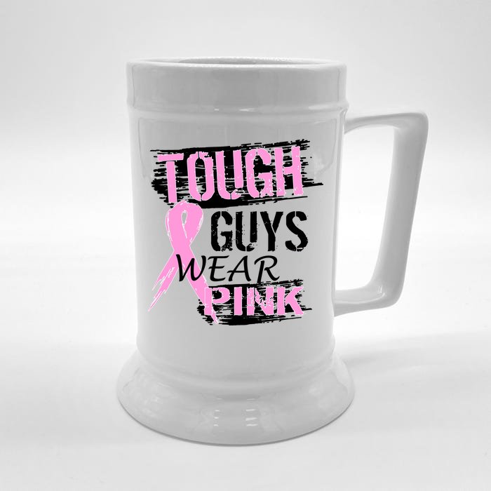 Tough Guys Wear Pink Cancer Front & Back Beer Stein