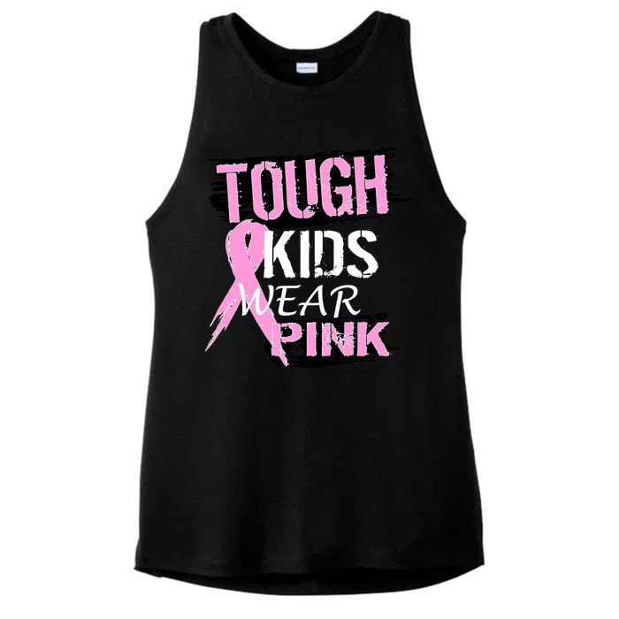 Tough Kids Wear Pink Cancer Ladies Tri-Blend Wicking Tank