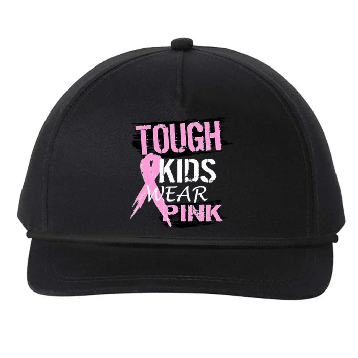 Tough Kids Wear Pink Cancer Snapback Five-Panel Rope Hat