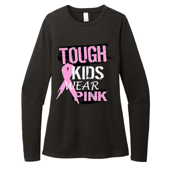 Tough Kids Wear Pink Cancer Womens CVC Long Sleeve Shirt