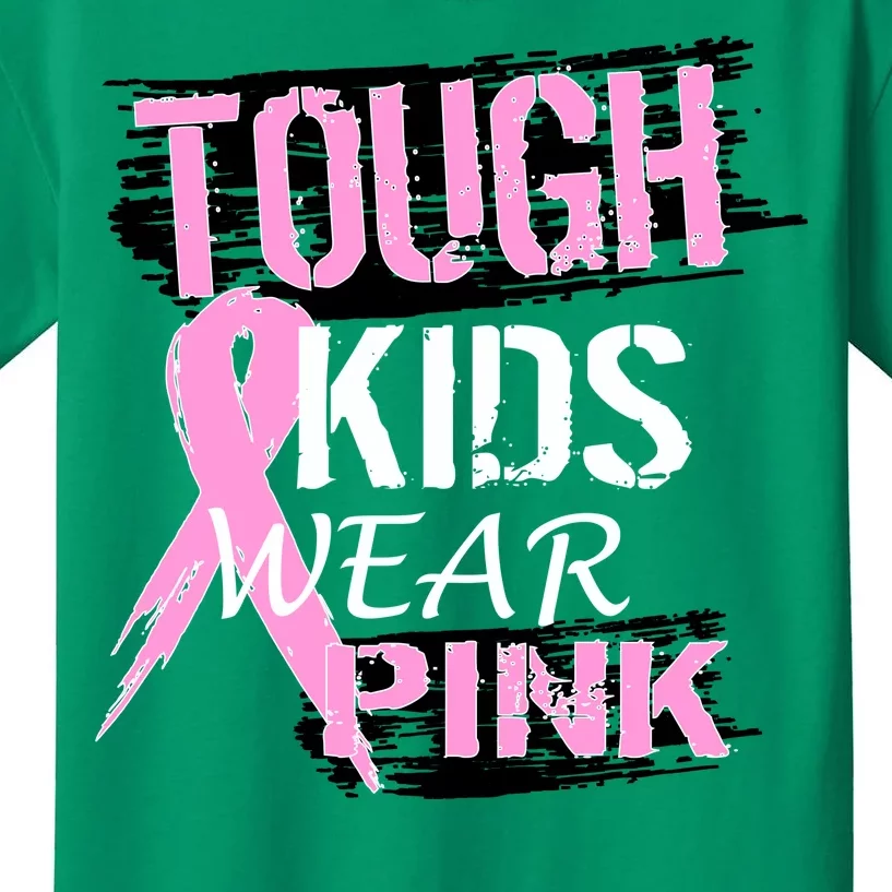 Tough Kids Wear Pink Cancer Kids T-Shirt