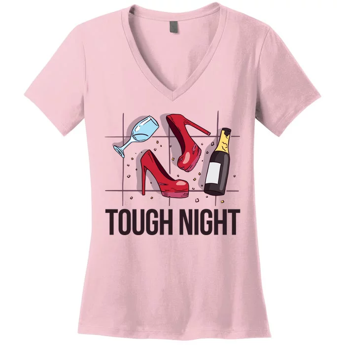 Tough Night Party Women's V-Neck T-Shirt