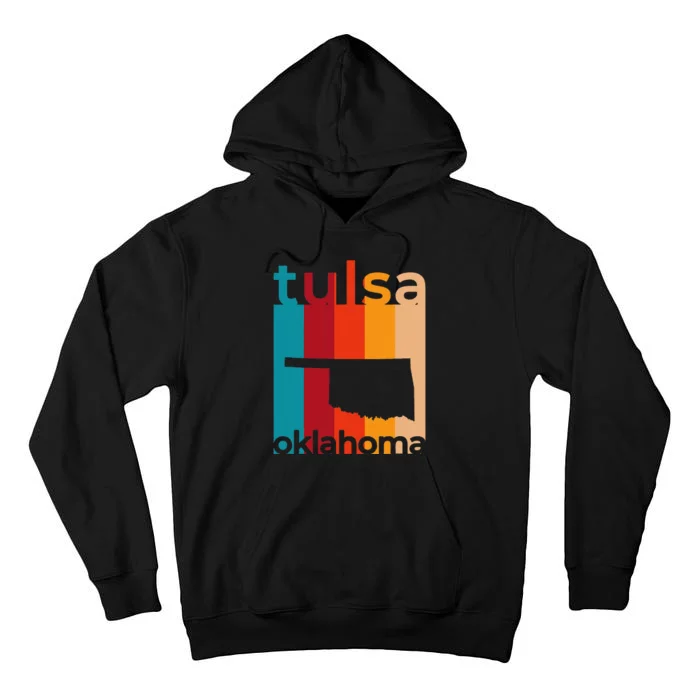 Tulsa Oklahoma Vintage Ok Retro Cutout Tall Hoodie