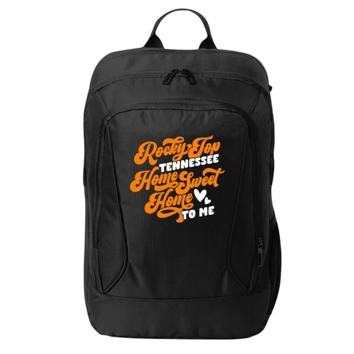 Tennessee Orange White Rocky Tn Home Sweet Home Top Retro City Backpack