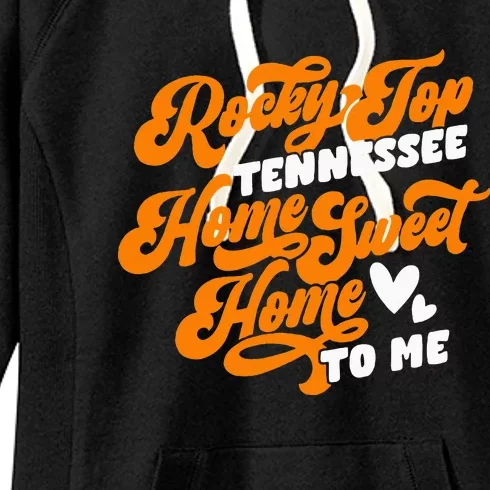 Tennessee Orange White Rocky Tn Home Sweet Home Top Retro Women's Fleece Hoodie