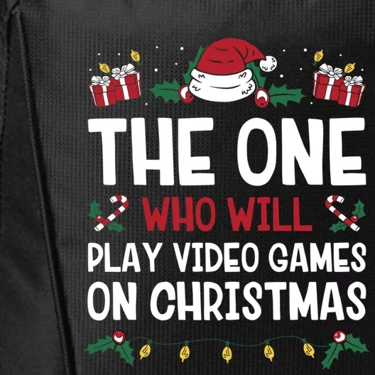 The One Who Will Play Video Games On Christmas Cute Gift City Backpack