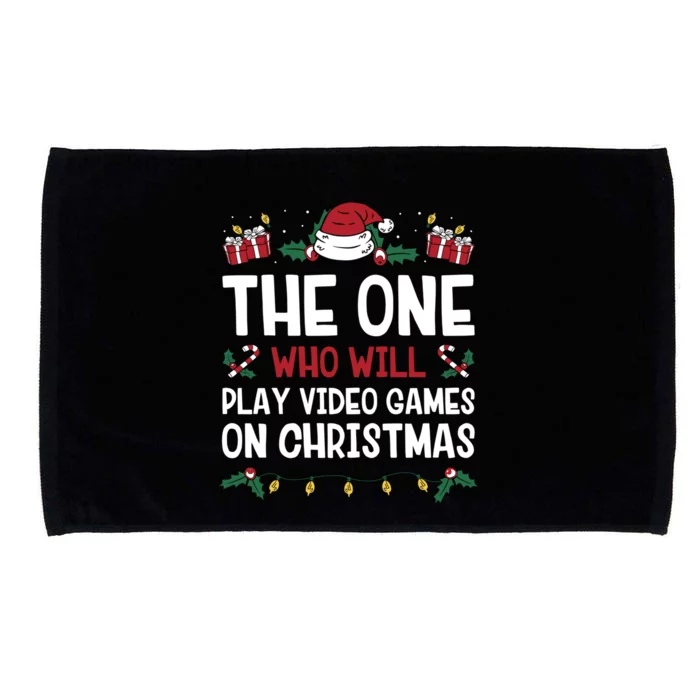 The One Who Will Play Video Games On Christmas Cute Gift Microfiber Hand Towel