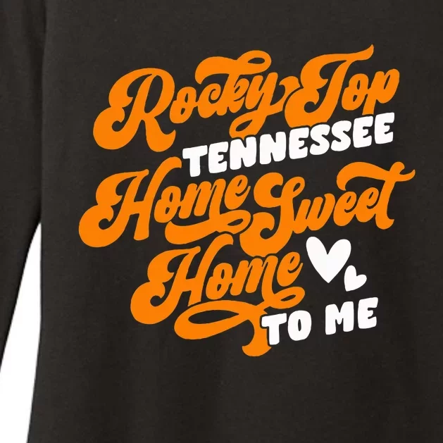 Tennessee Orange White Rocky Tn Home Sweet Home Top Retro Womens CVC Long Sleeve Shirt