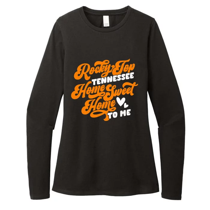 Tennessee Orange White Rocky Tn Home Sweet Home Top Retro Womens CVC Long Sleeve Shirt