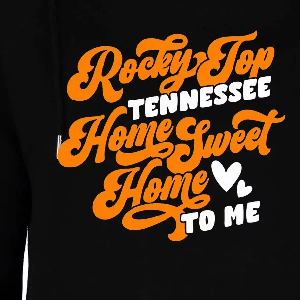 Tennessee Orange White Rocky Tn Home Sweet Home Top Retro Womens Funnel Neck Pullover Hood