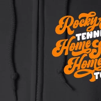 Tennessee Orange White Rocky Tn Home Sweet Home Top Retro Full Zip Hoodie