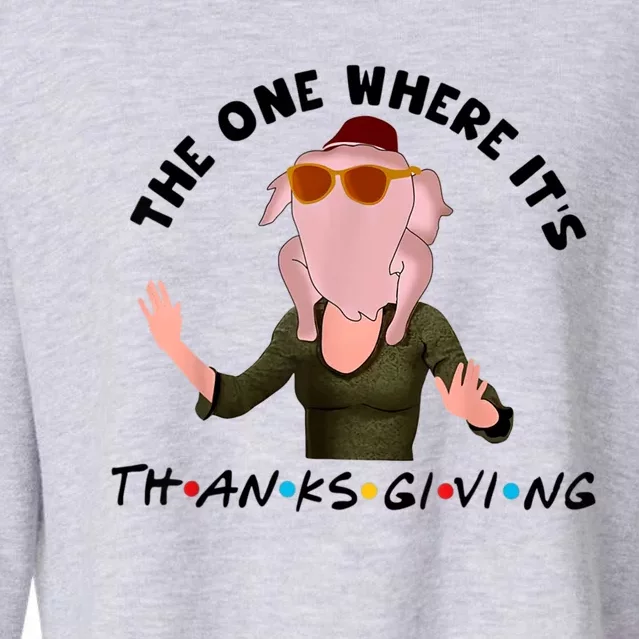 The One Where It's Thanksgiving Friends Monica Turkey Head Cropped Pullover Crew