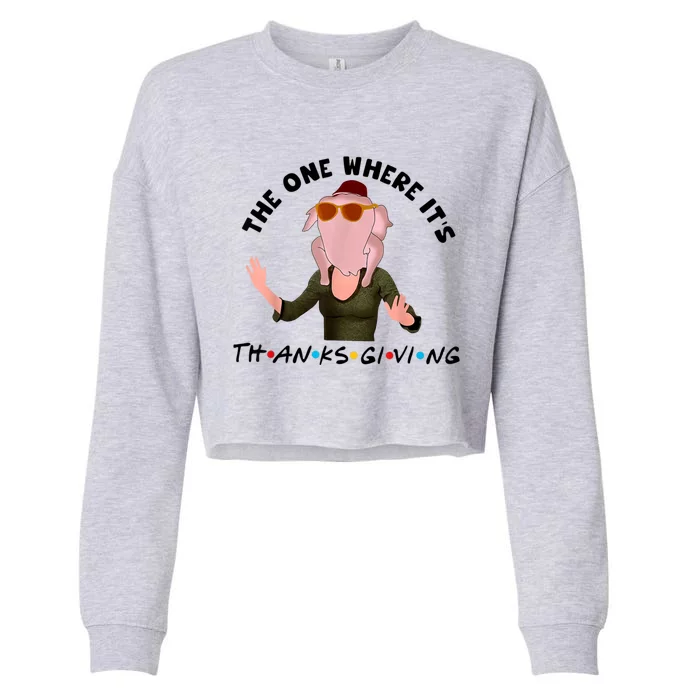 The One Where It's Thanksgiving Friends Monica Turkey Head Cropped Pullover Crew