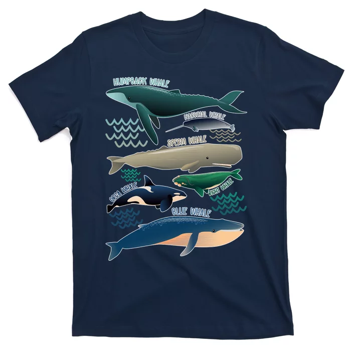 Types Of Whales Save The Whales T-Shirt