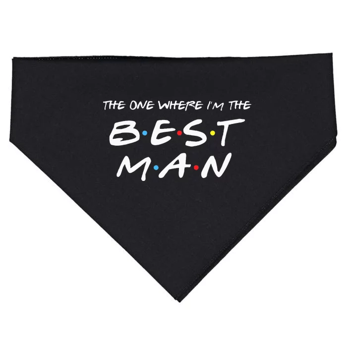 The One Where Im The Best Man Funny Best Man Wedding USA-Made Doggie Bandana