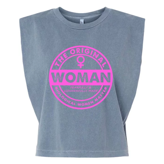 The Original Woman Made Biological Matter Women Quote Garment-Dyed Women's Muscle Tee