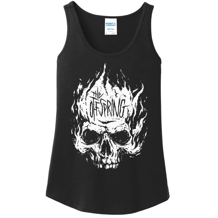 The Offspring White Skull Logo Ladies Essential Tank